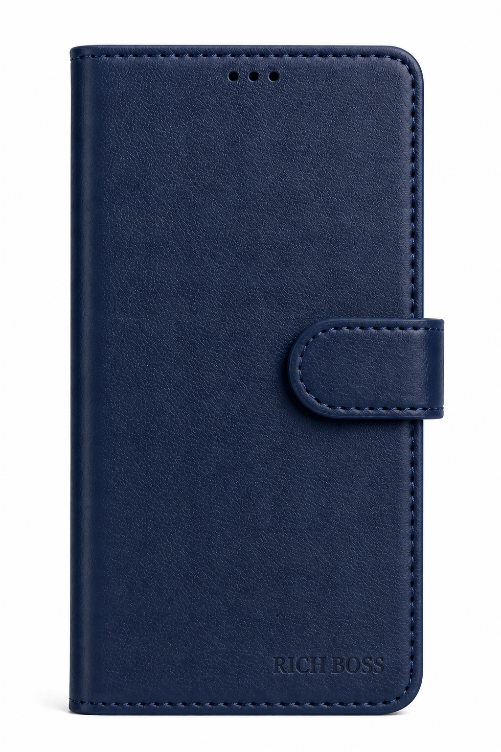 RichBoss Leather Folio Case for Samsung Galaxy S23 - Burgundy/Blue