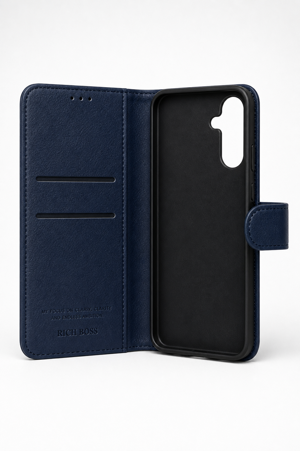 RichBoss Leather Folio Case for Samsung Galaxy S25 FE - Blue