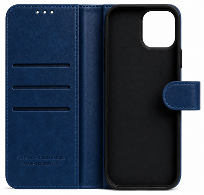 RichBoss Leather Folio Case for iPhone 14 Pro Max - Blue