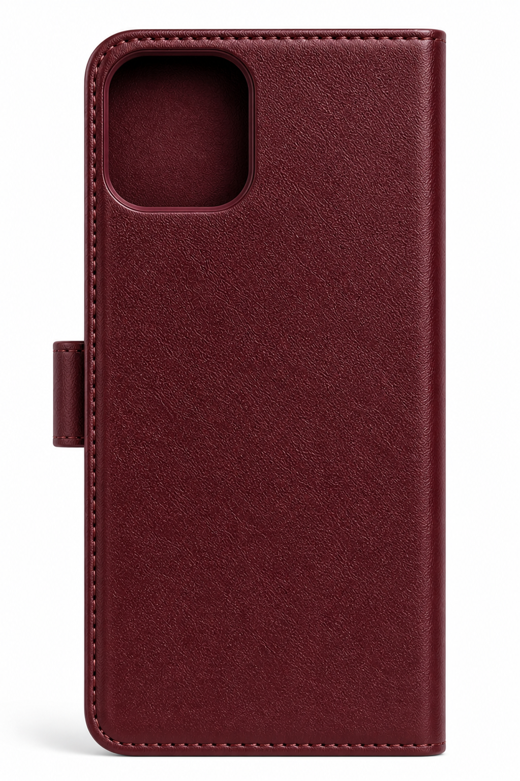 RichBoss Leather Folio Case for iPhone 15 Pro Max - Burgundy