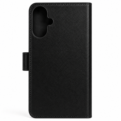 RichBoss Leather Folio Case for iPhone 16 Plus - Black