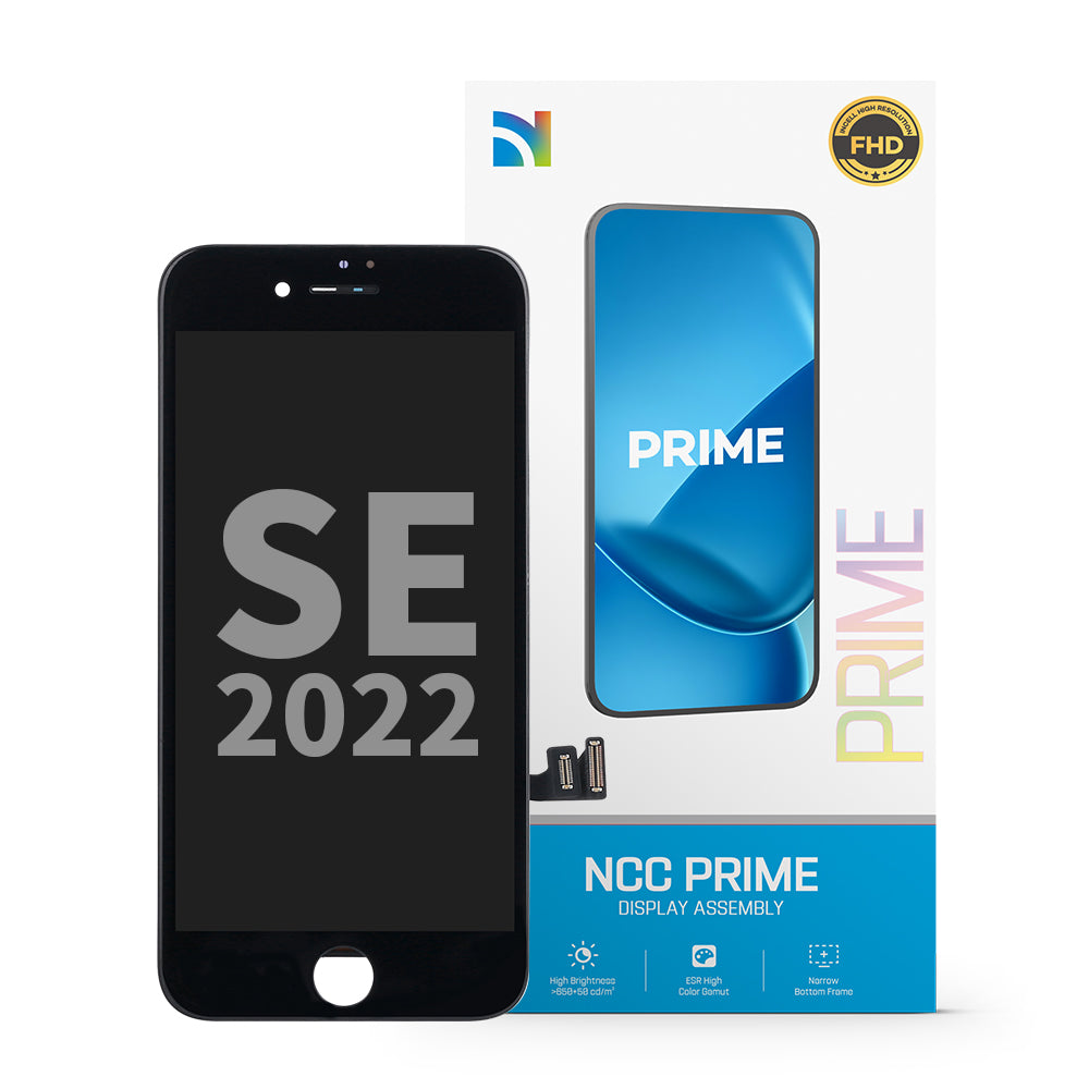 NCC Prime Display Assembly With Metal Plate for iPhone 8 Plus Black-All-in-one frame/ New Packaging