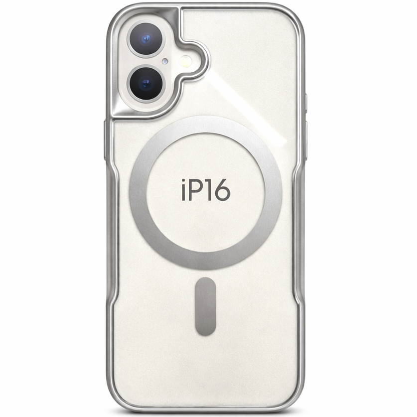 BOS Iphone 16 Case- Silver