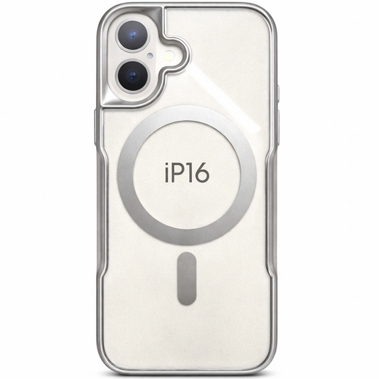 BOS Iphone 16 Case- Silver