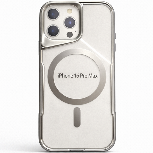 BOS Iphone 16 Pro Max Case- Silver