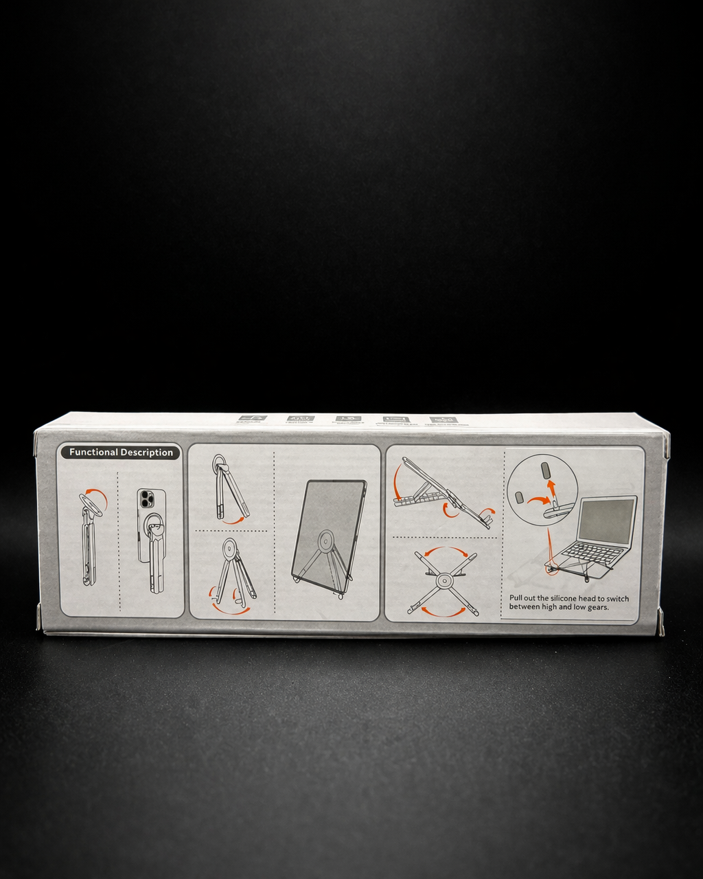 Travel Portable Stand Multi-Purpose Stand-E05-Orange/Space Grey