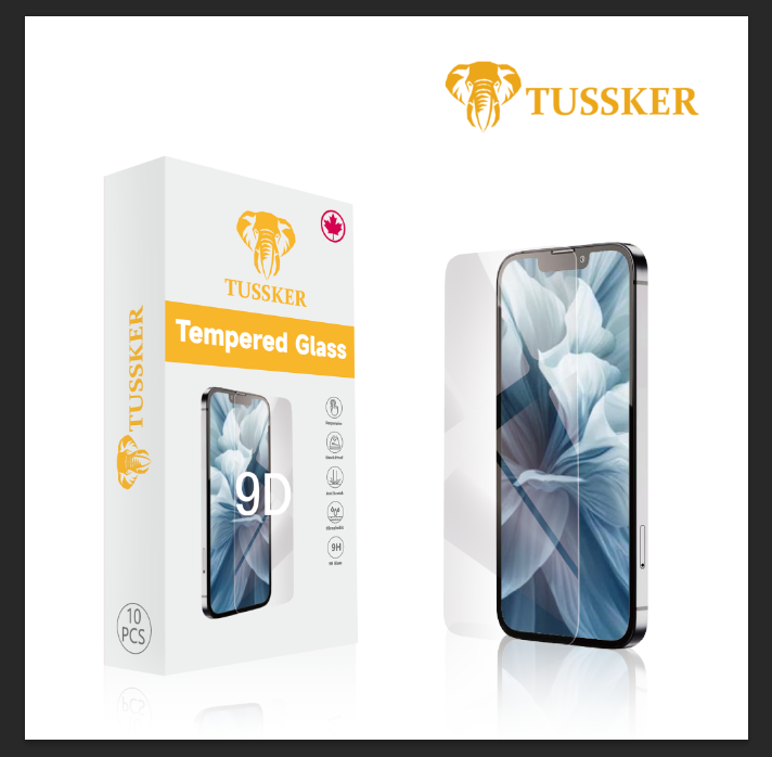 Tussker Tempered Glass iPhone 15 Pro Max/15 Plus/16 Plus - Regular, Clear, Premium